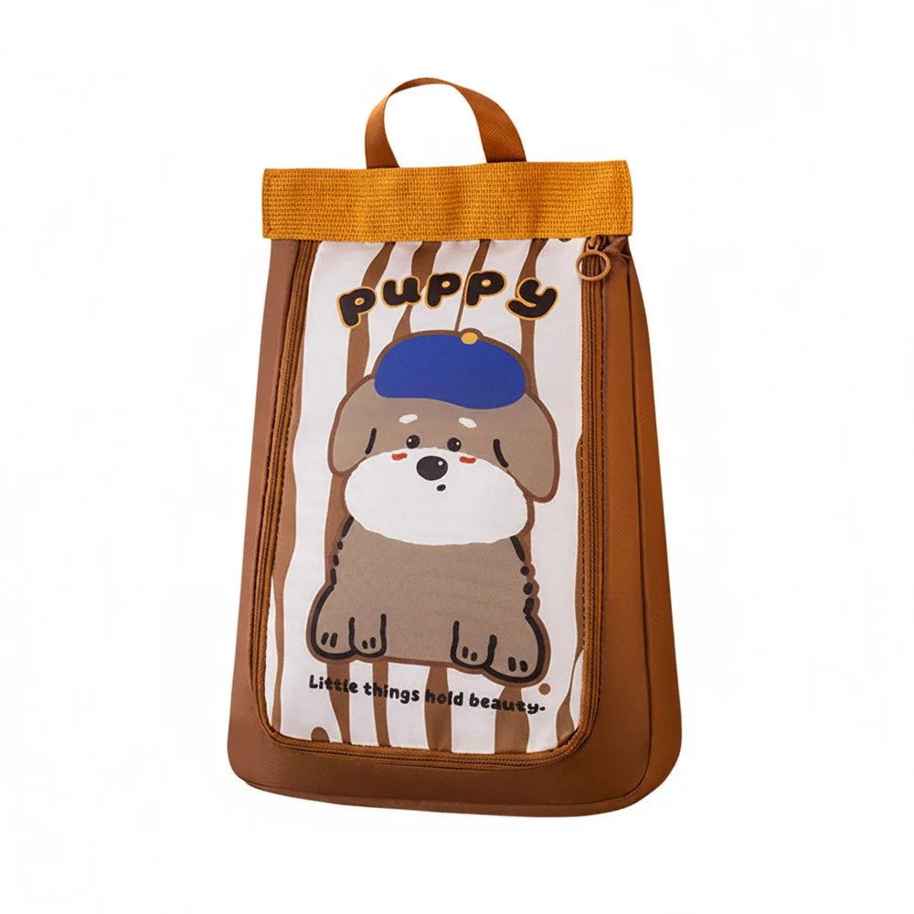 Convenient Double Layer Shoe Bag Cartoon Animal Separate Shoe Storage Bag Handheld Waterproof Travel Shoe Bag Shoe Protection