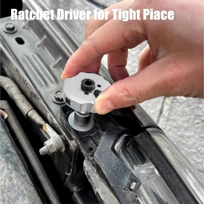 **1PC Steel Portable Palm Mini Ratchet 3-in-1 Socket Screwdriver Hand Tool Ratchet Screw 1/4 Inch All-in-one Ratchet Wrench