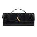 PU Leather Fashion Luxury Top-Handle Bag For Women Evening Handbag Long Purse Crocodile Pattern Crossbody Shoulder Bags