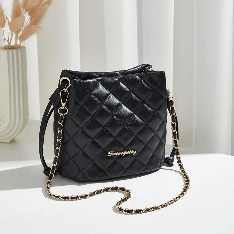 Ladies Large-Capacity Multi-Functional PU Leather Crossbody Bag Durable Commuting Single-Shoulder Handbag