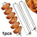 Stainless Steel Wing Rails Grilling Skewer Bbq Reusable Barbecue Tools Chicken Wings And Kabobs Perfect Outdoor Grilling Camping