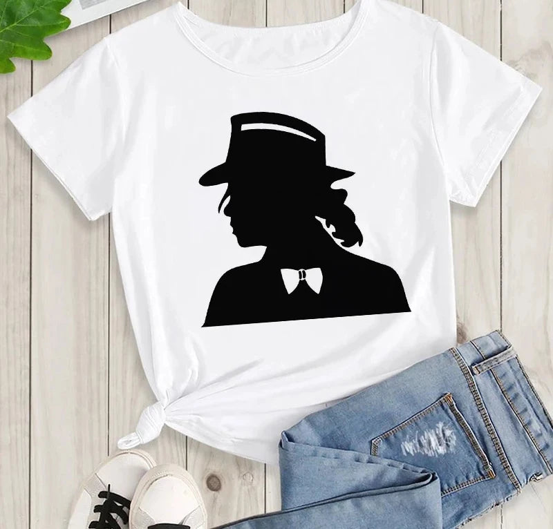 Michael Jackson Graphic Printed Tshirt Harajuku Rock Fashion Casual Short Sleeve Crew Neck Plus Size T Shirt Women