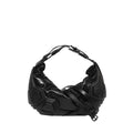 American Motorcycle Style Dumpling Armpit Bag For Women Casual Fashionable High Street PVC Splicing PU Pleated Crossbody Bags