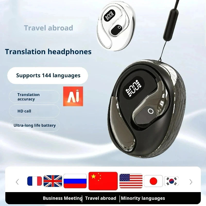 Origin Bluetooth Wireless Earphones AI Real Time Translation Earbuds for Xiaomi OWS Ear Hook Headset HD Call Music Headphone