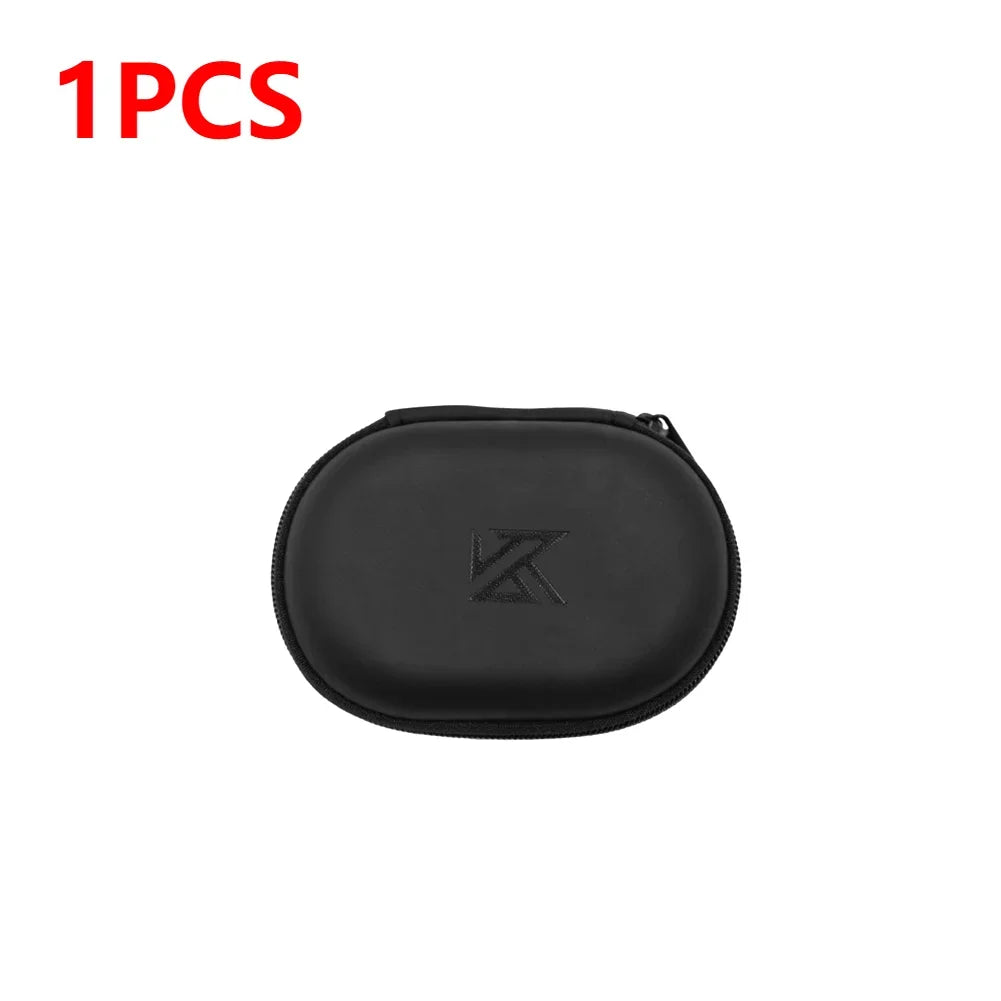 1-10PCS Wired Earphones Storage Bag Universal Wired Headphones Carrying Case PU Storage Box Organizer Bag for KZ BA10 AS10 ES4