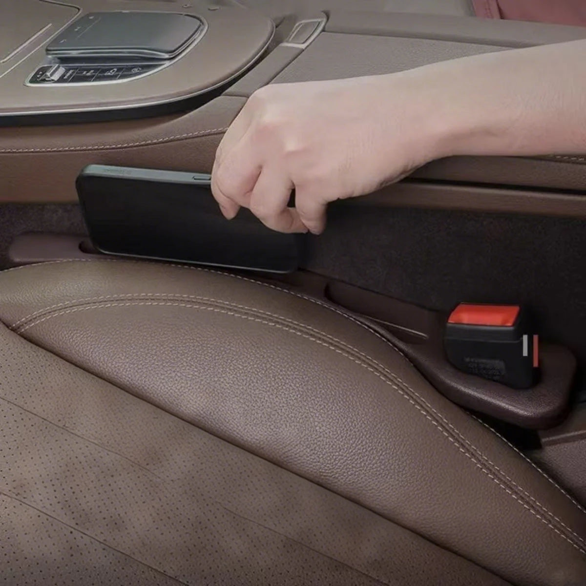 For Tesla Mode Y Juniper 2025 2026 Car Seat Gap Filler Side Seam Plug Strip Leak-proof Filling Strip Phone Holder Accessories