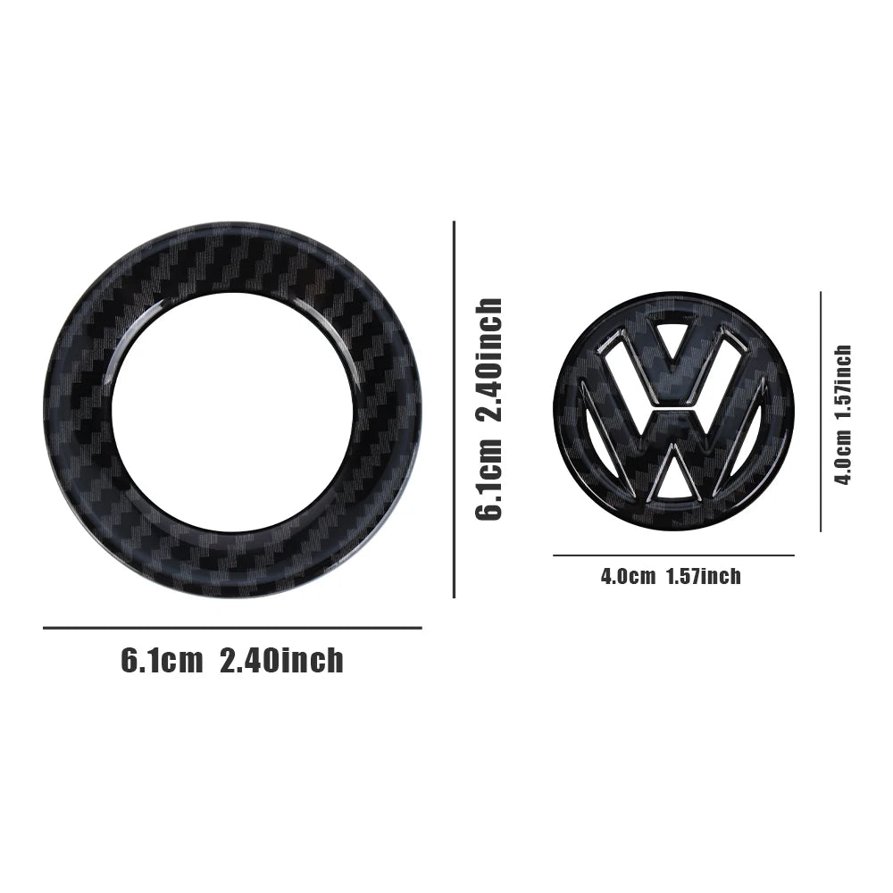 ABS Car Steering Wheel Emblem Badge Sticker for Volkswagen Polo Sharan Golf Scirocco Touran Touareg Tcross Tiguan B6 Accessories