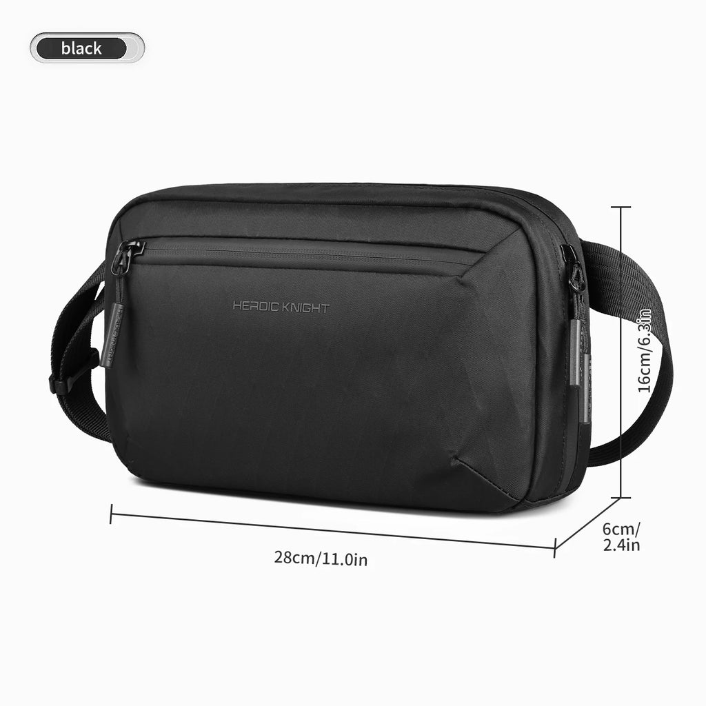 Heroic Knight Quality Men's Shoulder Bag Light Waterproof X-Pac Messenger Bag Stylish Clutch Bags With Detachable Shoulder Strap
