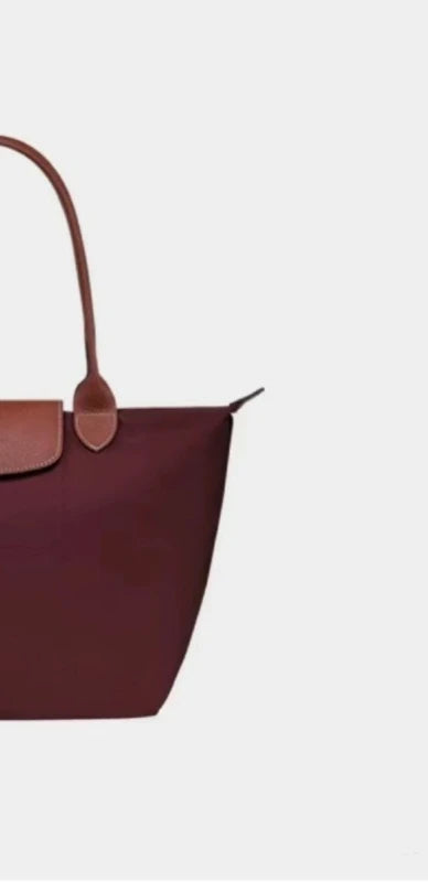 2026 Lightweight Foldable Nylon Shoulder Bag Ladies Water Resistant Shopping Tote Bag Large Handbag for Travel Daily Office