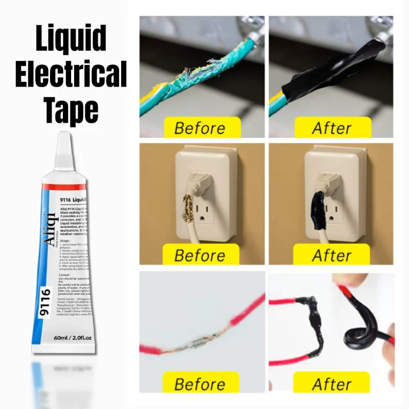 Liquid Electrical Tape Insulation Paste Sealant Fix Line Glue for Wires Cable Home Liquid Insulation Adhesives Waterproof Sealer