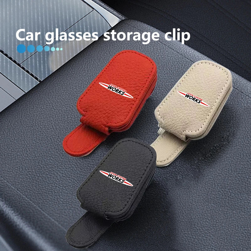Universal Car Glasses Holding Clip Hanger Eyeglasses Mount For MINI Cooper One S JCW Countryman R56 R50 R53 R55 F56 F55