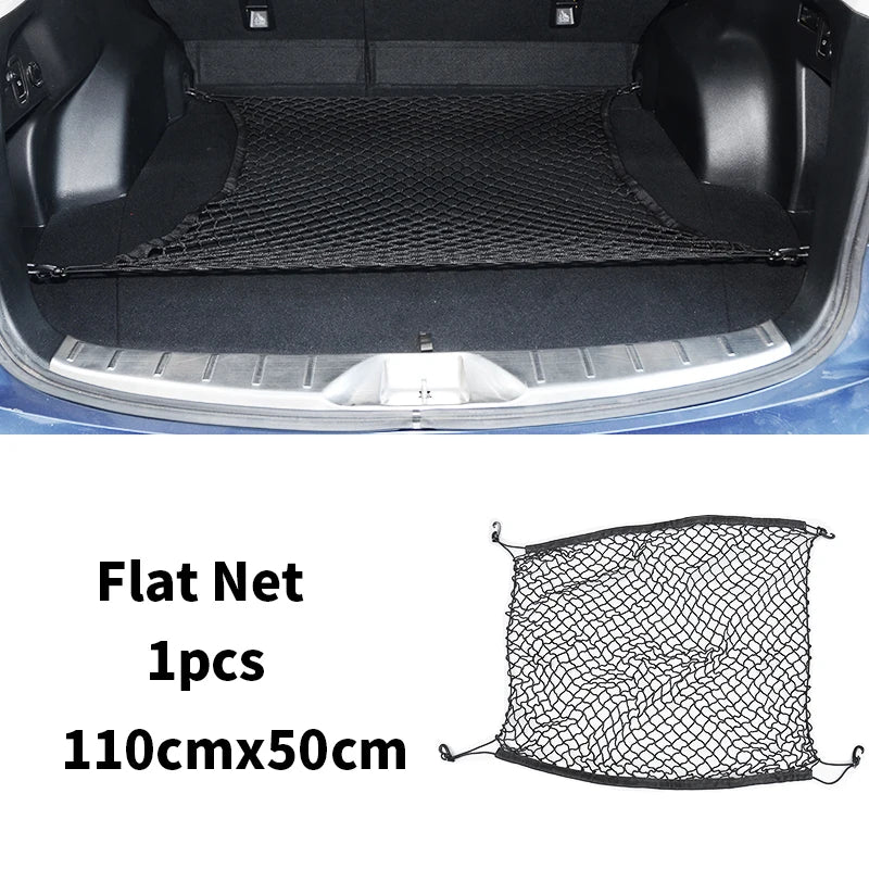 For Subaru Forester Impreza Ascent Outback Legacy XV WRX BRZ Car Trunk Luggage Storage Elastic Mesh Crille Net Auto Accessories
