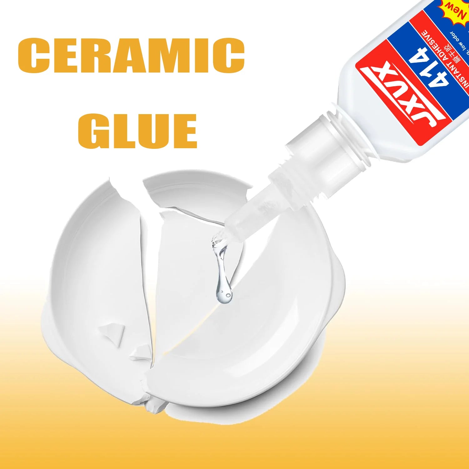 JXVX-20g strong transparent adhesive is used for ceramic repair and rapid repair of porcelain, ceramics, cups and DIY technology