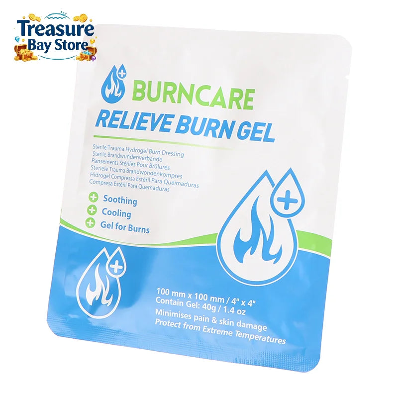 Hydrogel Burn Dressing Patch Sterile Wound Care Bandage Emergency First Aid Skin Protection