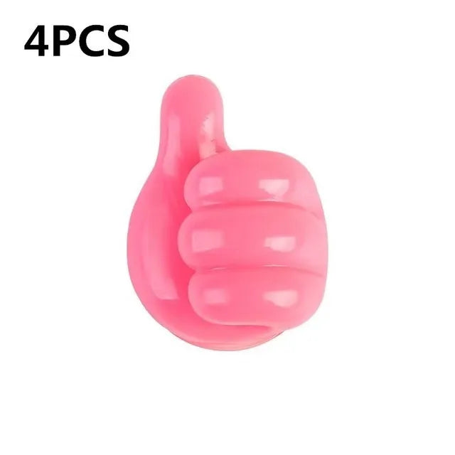 Hand-shaped Rubber Holder Glasses Cable Power Cord Charging Line Self Adhesive Mini Hook Car Storag Organizer Gadget Decorations