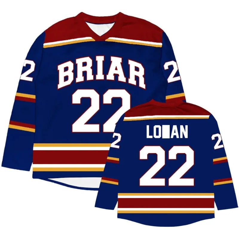 Briar University Off Campus Hockey Jersey Graham 44 DI LAURENTIS 66 Tucker 46 Long Sleeve 3D All Over Print Unisex T Shirt