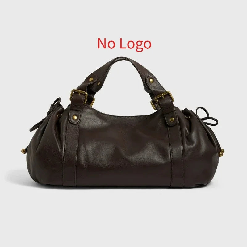 Sac à main à bandoulière Simple pour femmes, sac Boston élégant et polyvalent, sac de travail intérieur en Polyester doux