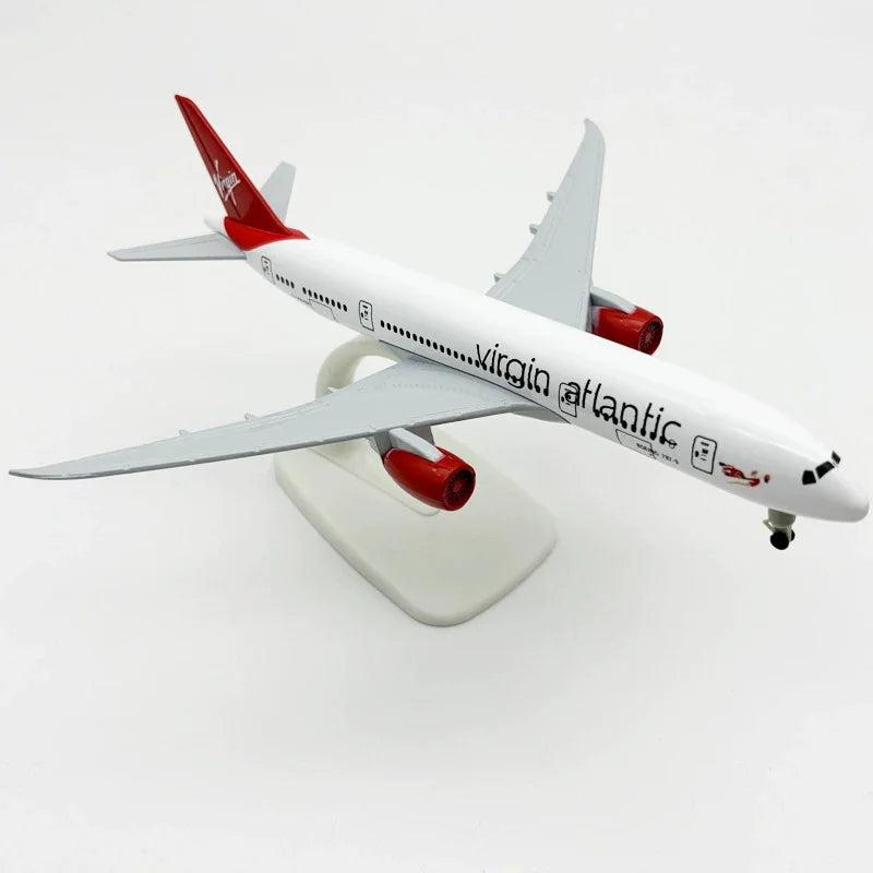 20cm Virgin Atlantic B787 Airline Model Plane Alloy Metal Die-Cast Airplane Souvenir Hobby Collection Toy Planes Scale Aircraft