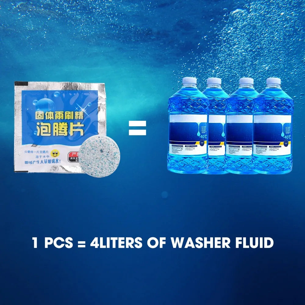 Car Windshield Washer Fluid Effervescent Tablets Auto Glass Window Cleaner Wiper Essence Solid Concentrated Wash Dirt Remover