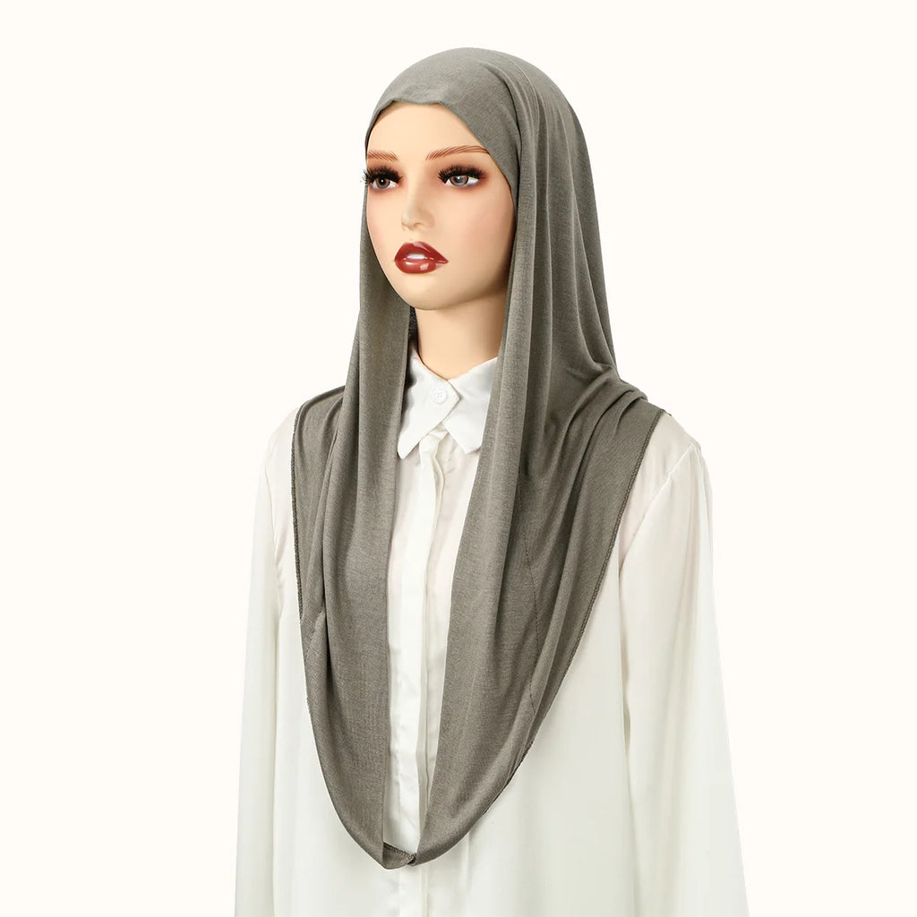 New Modal Jersey Instant Hijab Woman Muslim Underscarf Caps Cotton Stretch Hat Islam Turban Bonnet Foulard Cross Headscarf