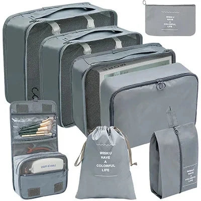 8Pcs/Set Travel Organizer Storage Bags Suitcase Packing Cubes Cases Travel accessories Wardrobe Luggage Clothes Shoe Pouch
