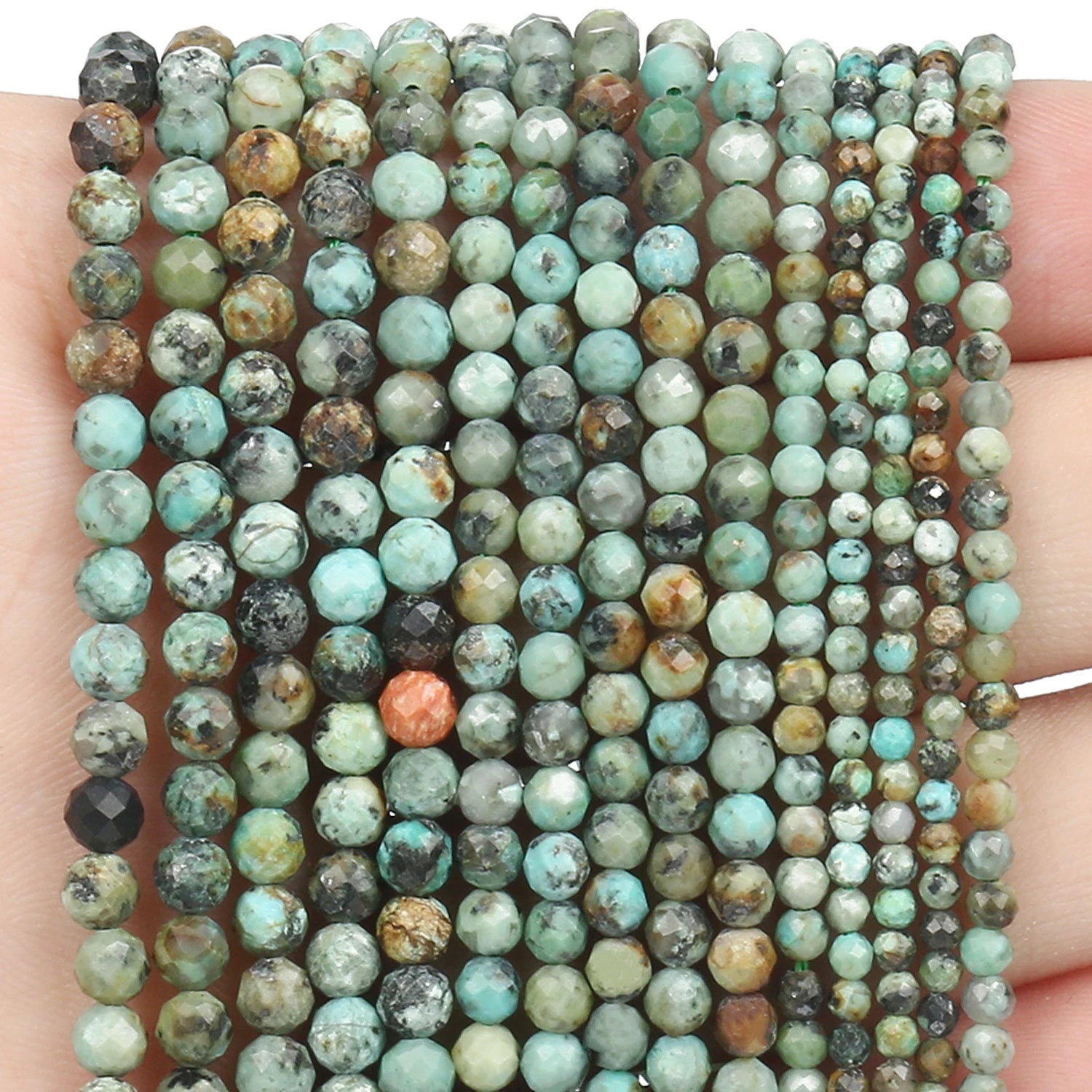 Natural Red Jasper 2mm 3mm 4mm Faceted Round Loose Spacer Beads Diy Bracelet Necklace Jewelry Making Handmade Crafts Accessories