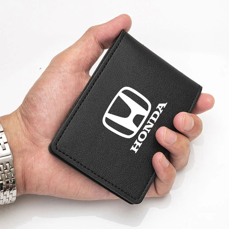 Car Wallet Card Holder Driver License Cover Driver License Bag For Honda Civic Accord Fit Jazz Pilot Odyssey City HR-V Passport