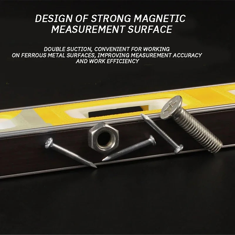2pcs Level Gauge Aluminum Alloy Strong Magnetic Mini Three Type Level Gauge Horizontal Bubble Aluminum Alloy Level Gauge