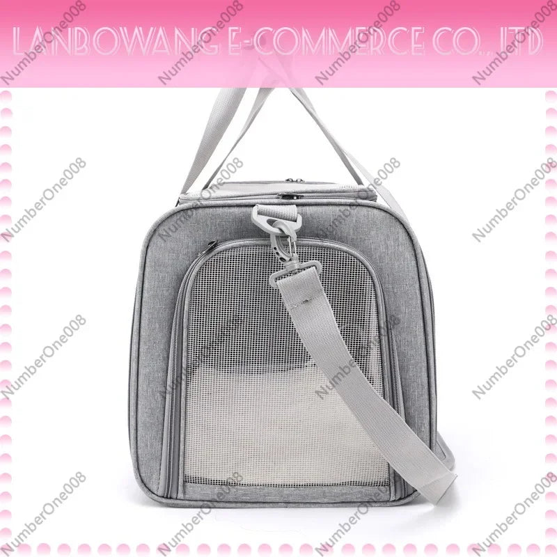 Portable Breathable Cat Carrier Bag Outdoor Handbag for Small Dogs Cats Vehicle Travel Use