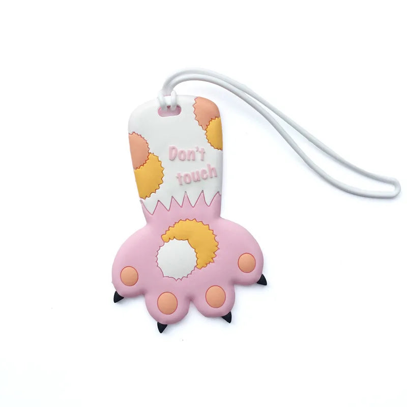 Multiple Types of Luggage Tags, Cartoon Macaron Colored Cat Paw Luggage Tags, Anti Loss Hanging Accessories for Check-in