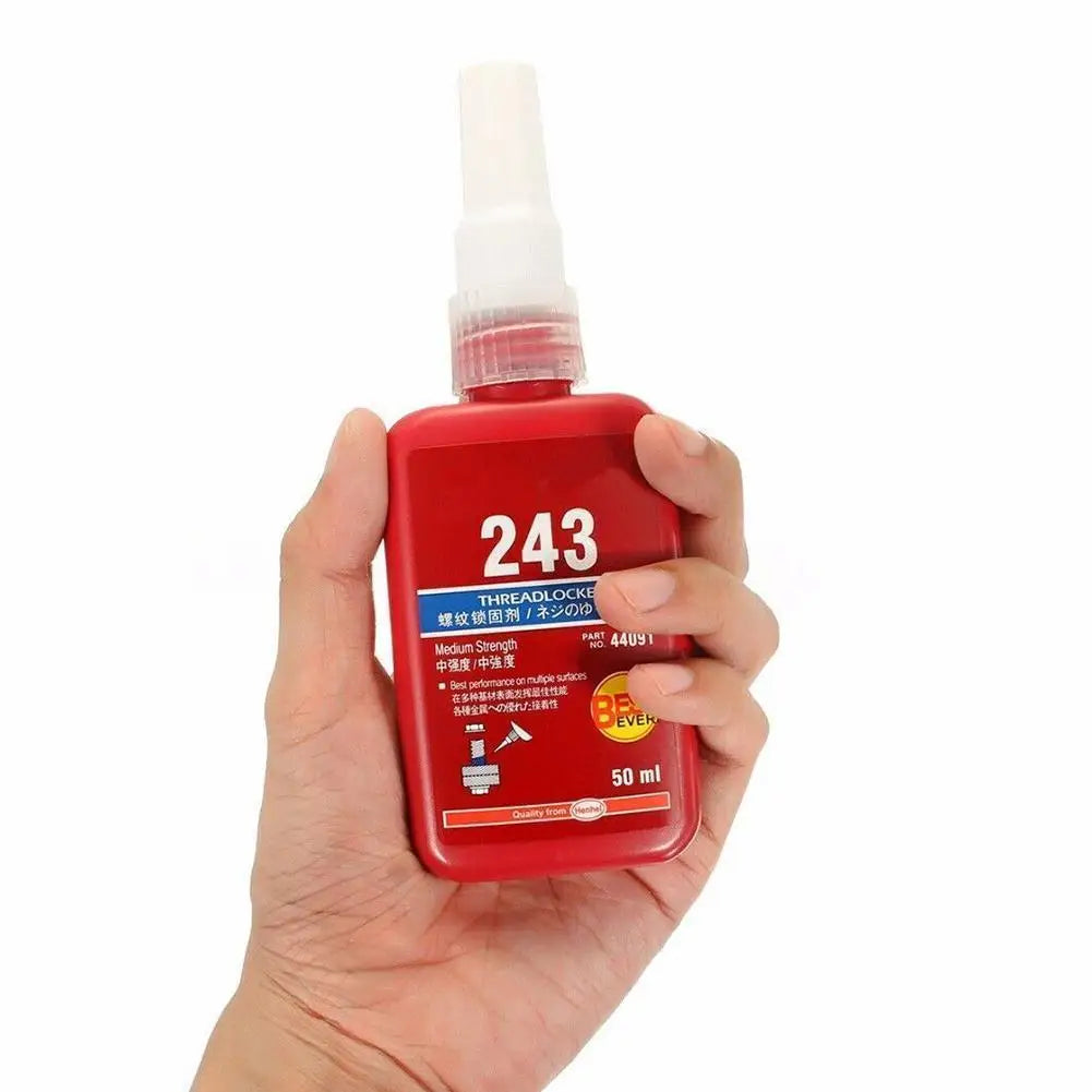 10/50ml Thread Locking Glue 243 Screw Glue Tightening Screws Prevent Loosening Rusting Caulking Temperature Resistance Anaerobic