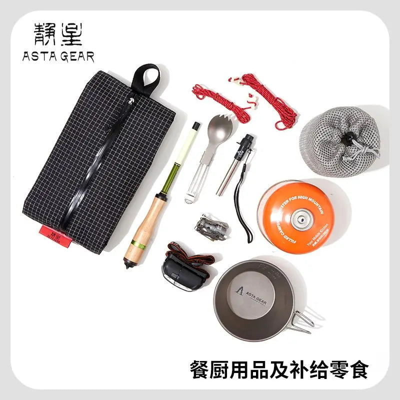 UHMWPE Storage Bag Dyneema Blended + YKK Waterproof Zipper Outdoor Camping Sundries Bags Giant Energy Pack Storage Bag 21g/30g