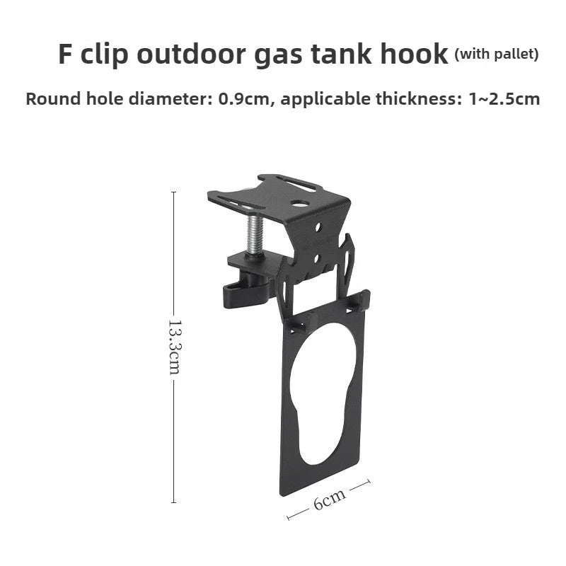 Hang Gas Canister Hook Outdoor Multi-purpose Gas Tank Hook With Hanging Plate Bottle Opener Camping Table Gas Stove Tank Hook