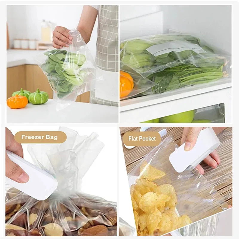 Mini Heat Bag Sealing Machine Package Sealer Bags Thermal Plastic Food Bag Closure Storage Sealer Packing Kitchen Accessories
