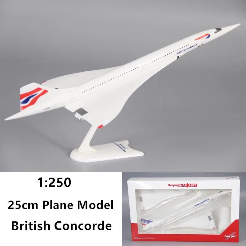 1:400/1:200 /16cm/20cm Model Air France/British Concorde Series Diecast Alloy Airplane W Stand Airlines Airways Collection