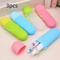 Dopamine Portable Toothbrush Case with Lid Hangable Travel Toothbrush Case Multifunctional Dustproof Toothbrush Storage Box