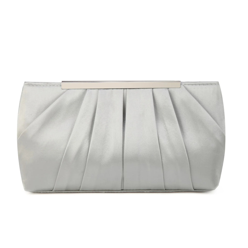 European and American pleated silk polyester dinner bag, simple and generous ladies hand bag, large capacity ladies bag