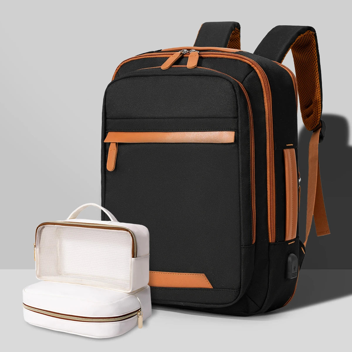 High-Quality USB Rechargeable Backpack Men's Waterproof Bag Large Laptop Backpack Unisex School Bag Youth Backpack