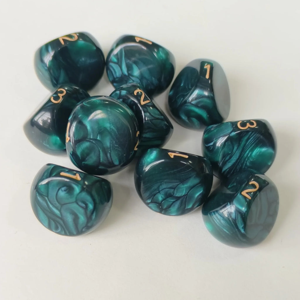 10Pcs/set New Digital Multi-faceted Dice D3 Game 3-Sided Board Game Dice New Year gift 6 colors