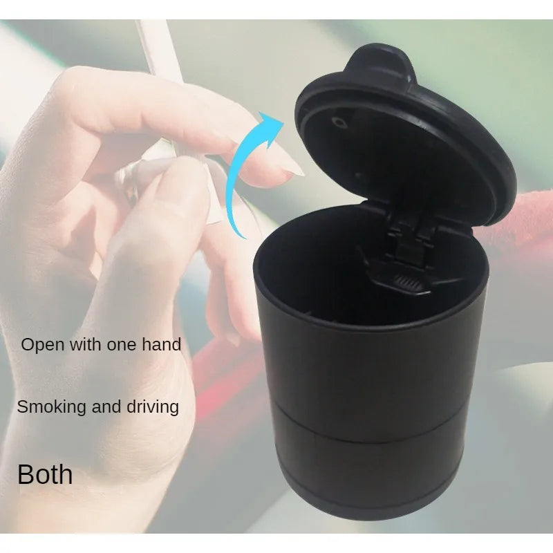 Portable Car Ashtray Universal Plastic Flame Retardant Multifunctional Car Ashtray with Cover Car Interior Accessories