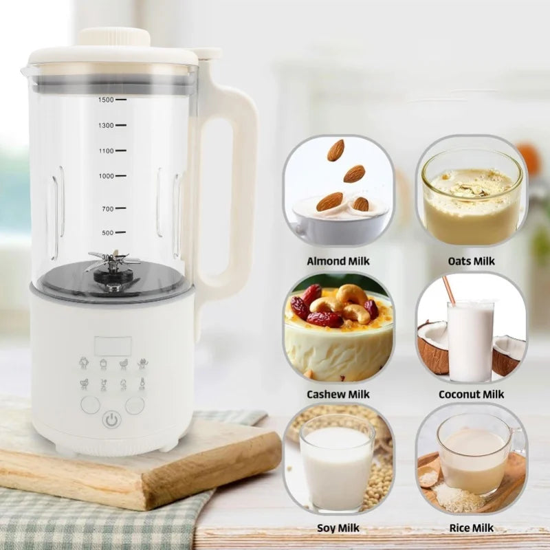 120W 1500ml Soy Milk Maker Multifunctional Small Miniature Automatic Nut Milk Maker Blender For Home 220V