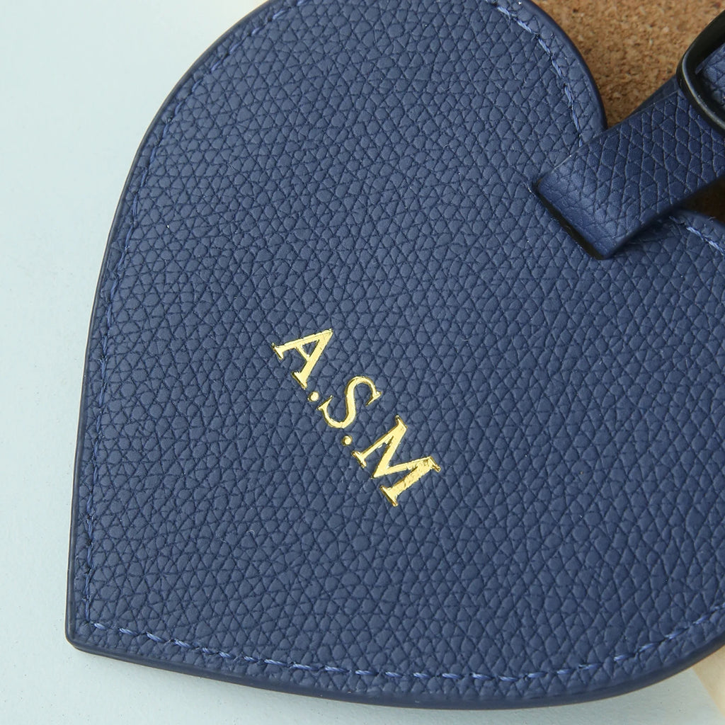 Personalized Heart Luggage Tag Custom Name Pu Leather Suitcase Tag Customized Travel Bag Label for Women Travel Accessory Gift