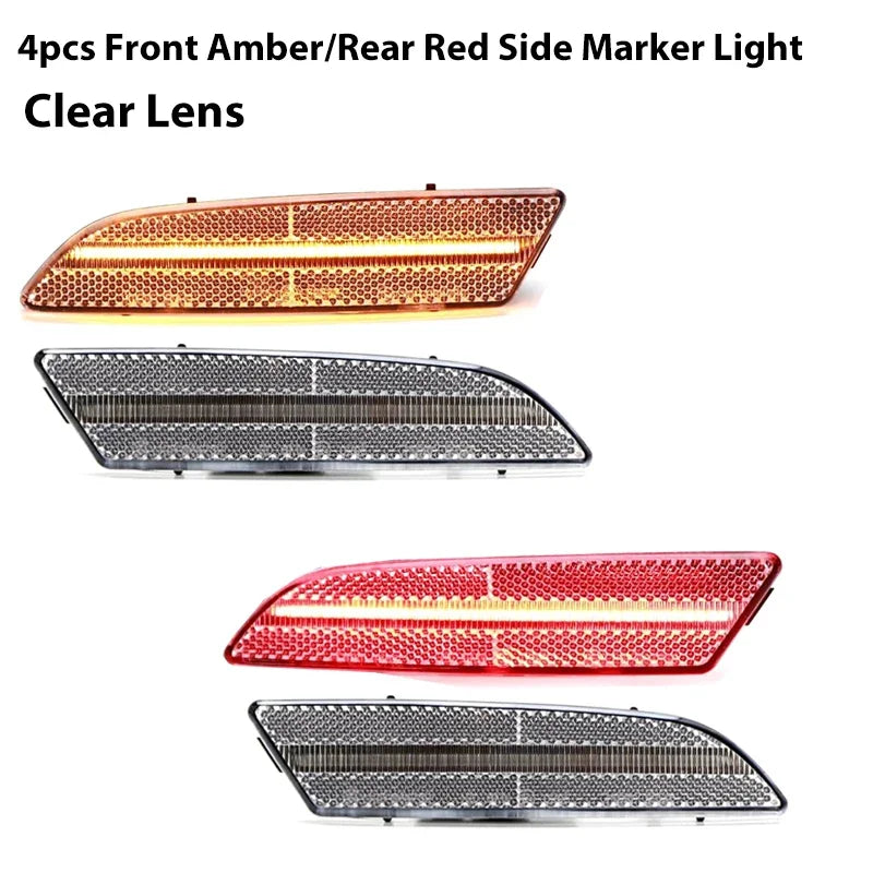 2PCS Amber Yellow Front Side Marker LED Lights For 2004-2008 Chrysler Crossfire Front Bumper Turn Signal Lamp Assembly 12V T10