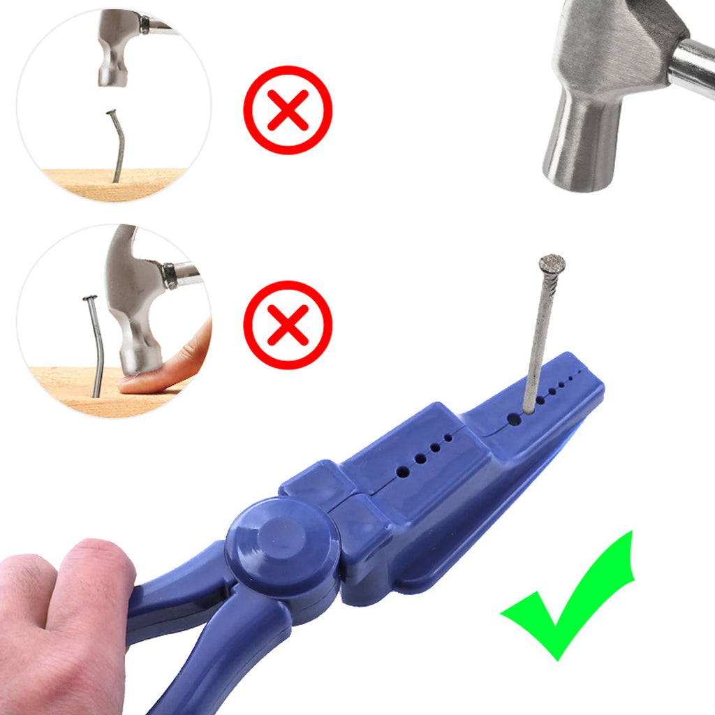 Nail Pliers Hammering Nailing Holder ABS Finger Protector Portable Hand Tool for Safety Nail Holding Pliers