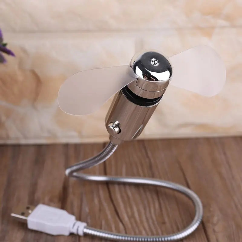 2024 New USB-Powered Portable Mobile USB Fan Mini Gooseneck Fan for Laptop Office Home Travel (1 PACK)