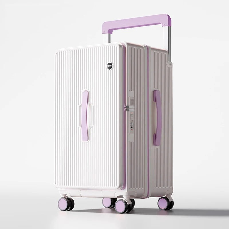 KLQDZMS Rolling Luggage Oversized Capacity Trolley Case ABS+PC Boarding Box 20"24"26"28"30"32 Inch Women's Travel Suitcase