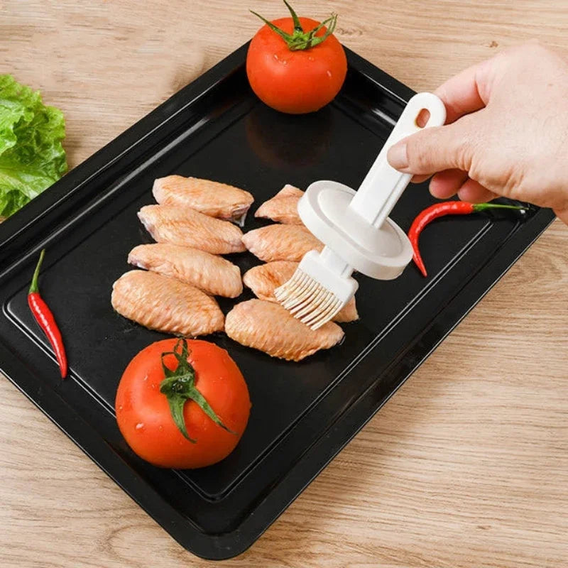 BBQ Brush Split Type High Temperature Resistant Silicone Nylon Oil Brush Bottle Cake Baking Cream Cooking Kitchen Household Tool