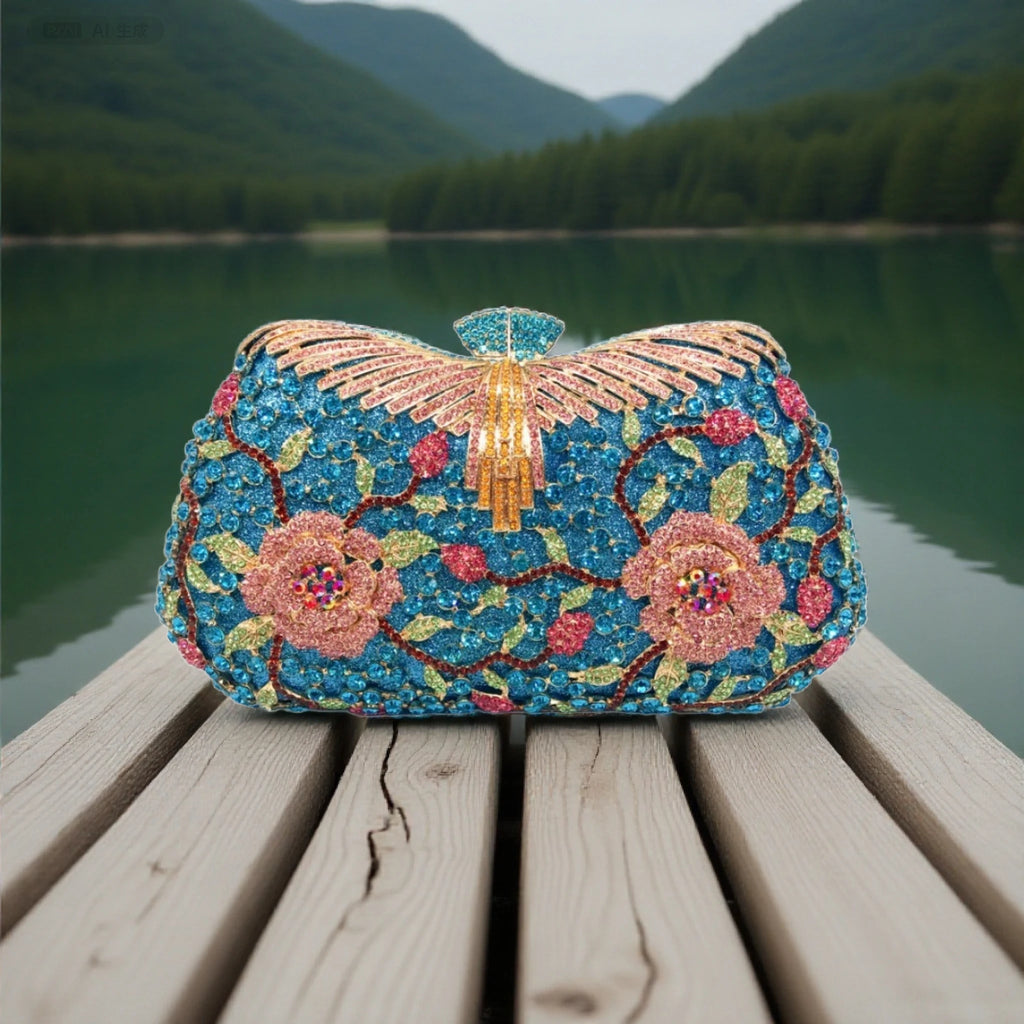2026 Sparkly Diamond Dinner Bag Hollow Rhinestone Banquet Clutch Bag Women Evening Party Wedding Bridal Purse Rhinestone Handbag