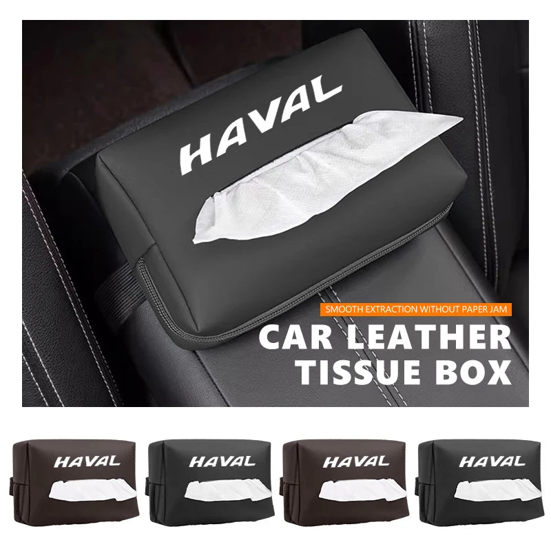 For Haval Car Tissue Box Holder Leather Multifunctional Center Console Armrest Napkin Bag H6 F7 H9 H2 Jolion F7X F7H H5 H7 H2S