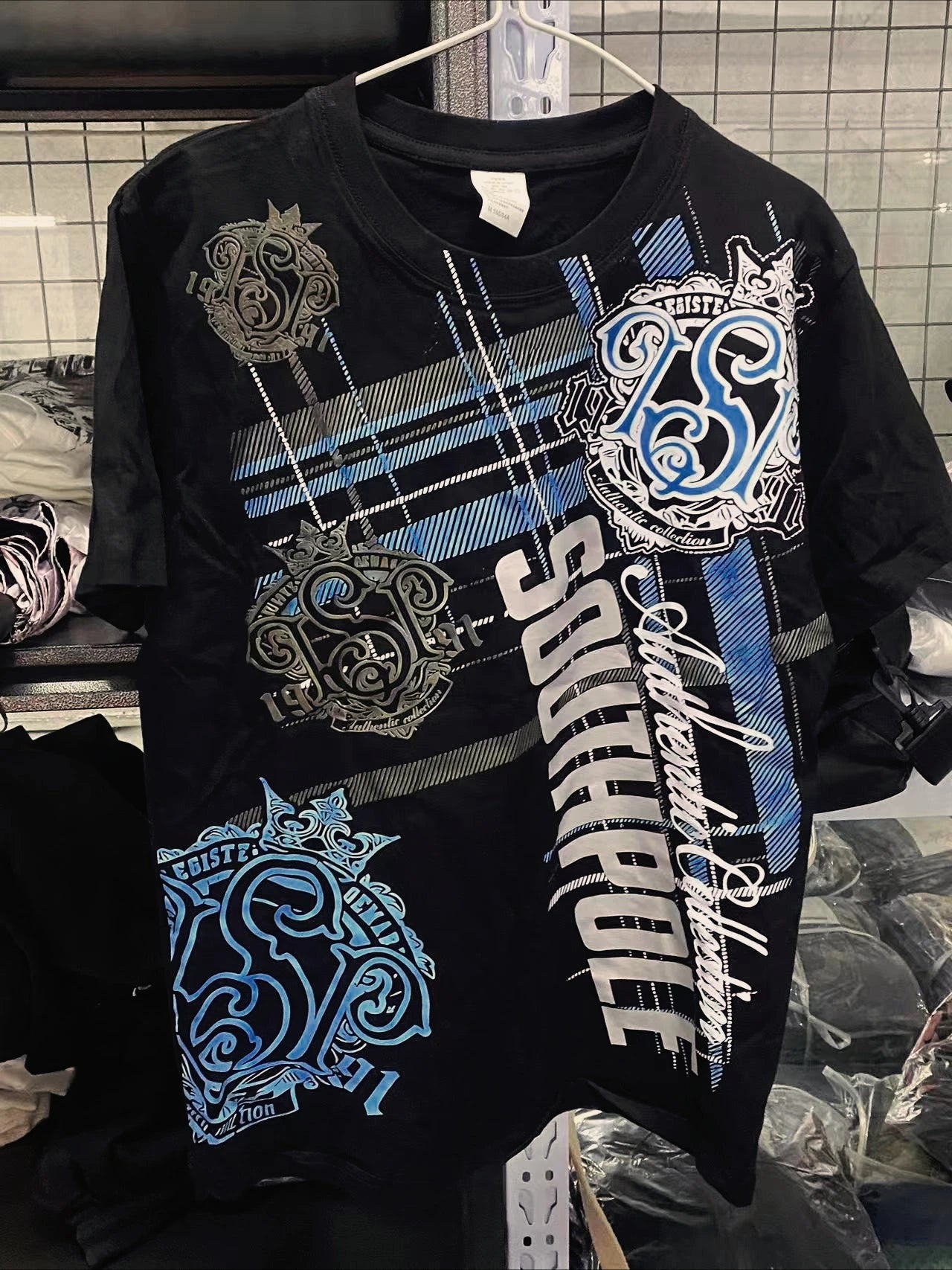 Y2K Southpole Long-Sleeved Tops New Man American Japanese Harajuku Pure Cotton T-shirt Shirt Fashion Clothes